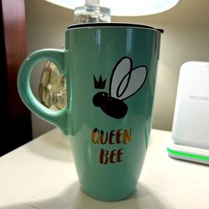 Queen Bee Durable Porcelain Travel Mug